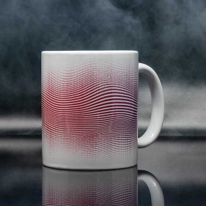 Geschenkidee Motivtasse mit Grafik Pixelwelle 11oz 300ml