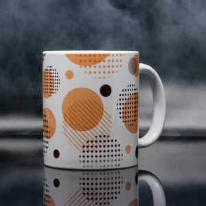 Bedruckte Werbetasse Punkte auf Druck-auf-Tasse.de