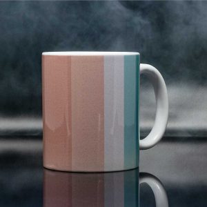 Geschenkidee Motivtasse mit Streifen in Pastellfarben
