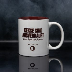 Motivtasse Spruch bei Druck auf Tasse