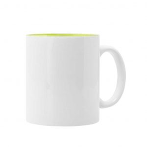 Standardtasse weiß hellgrün, Werbetasse von druck-auf-tasse.de